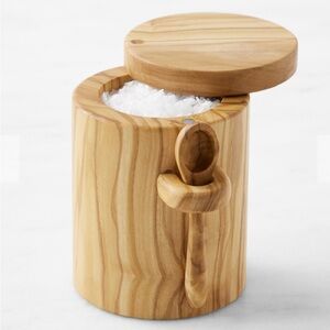 Williams Sonoma Olivewood Salt
Cellar with Spoon